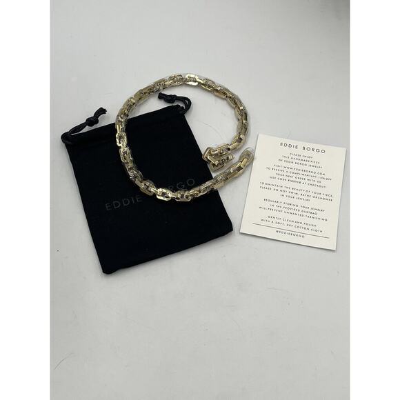 Eddie Borgo 12K Gold Plated Supra Link Polished Collar Chain Necklace New - Picture 5 of 9